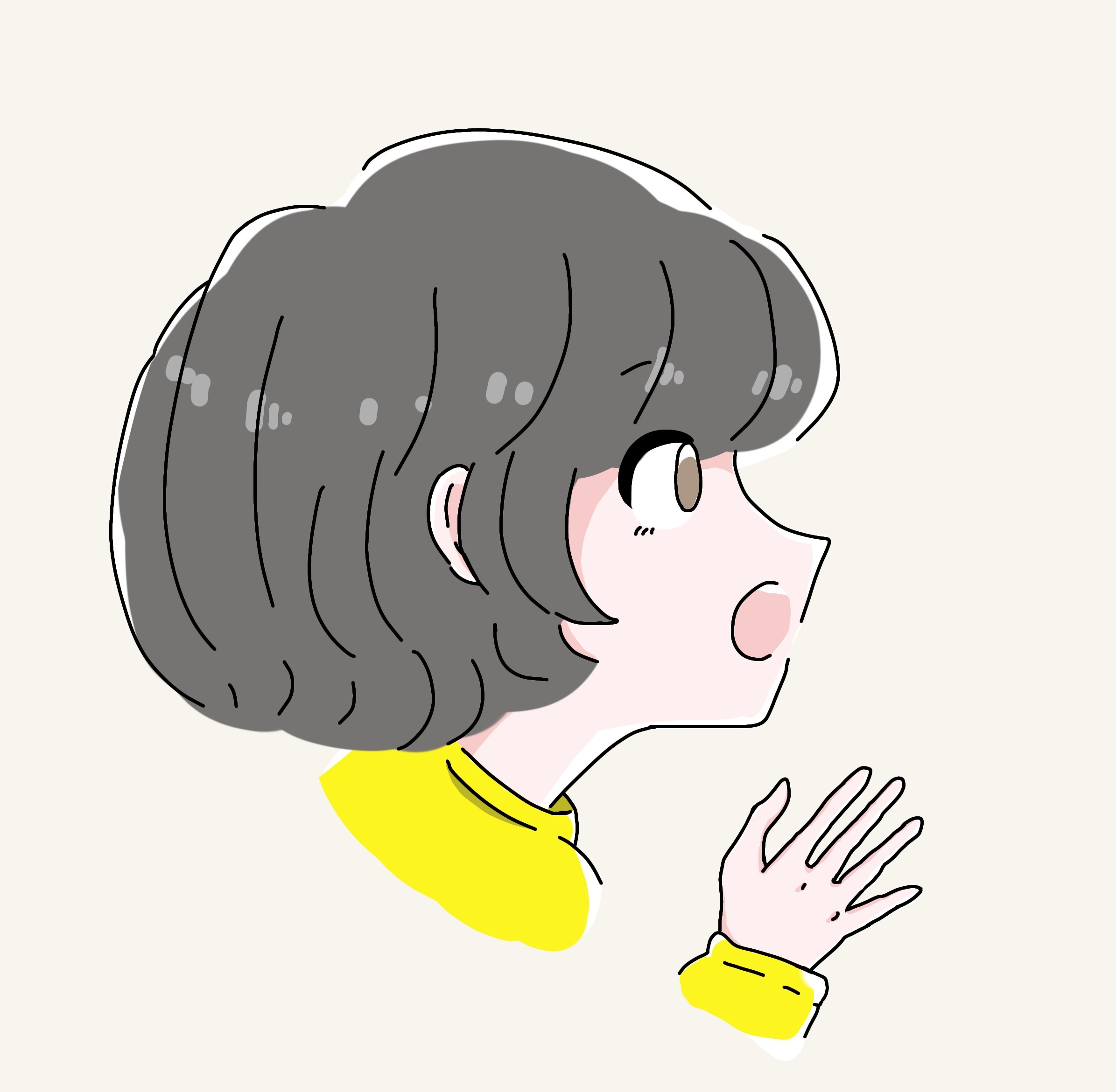 人の横顔