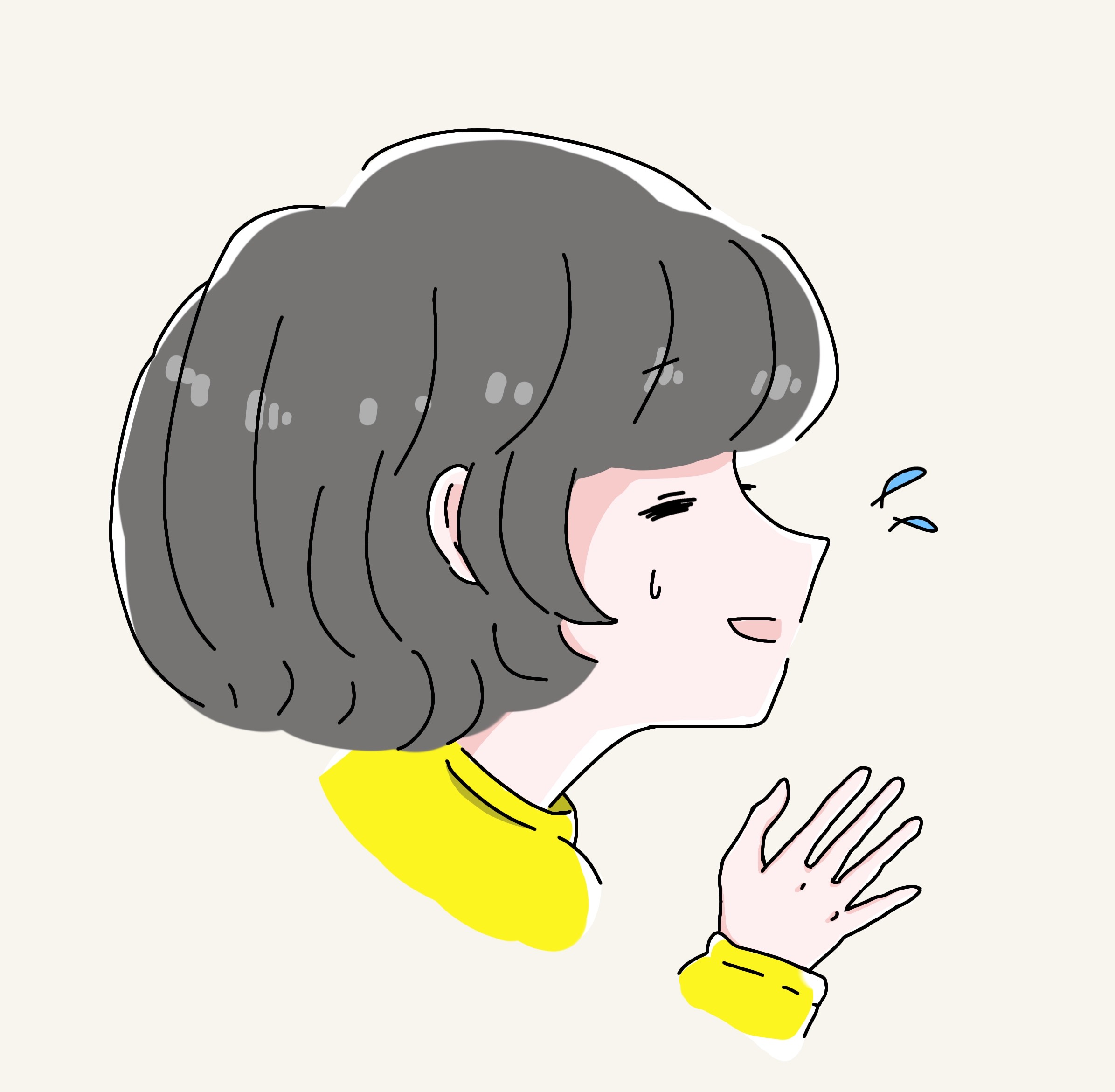 人の横顔