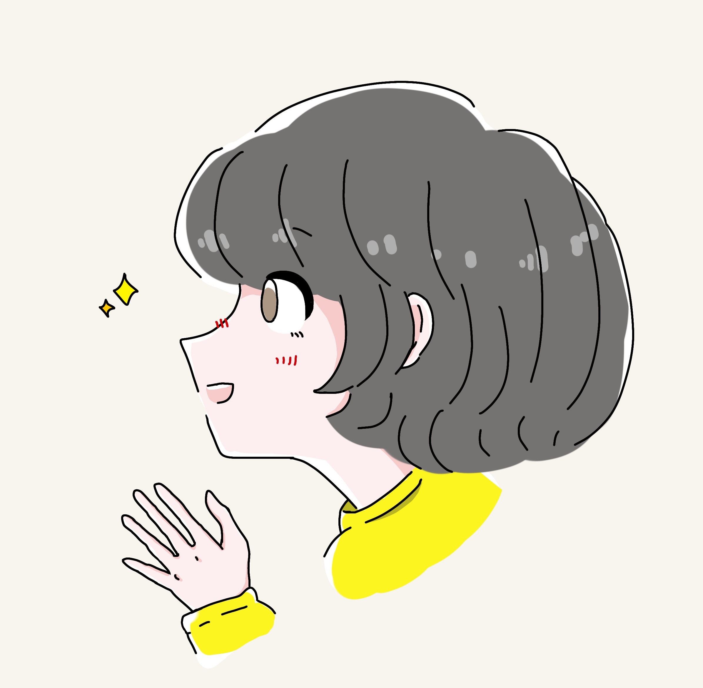 人の横顔